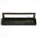 A set of solid 1970s Brutalist pull handles with letter slot and doorbell