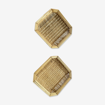 Set of 2 basketry cups