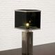 Italian architectural table lamp in acrylic and chrome, 1970s.