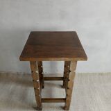 Wooden stool with carved legs, Folk Art