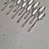 Set of silver-plated soup spoons in rocaille style