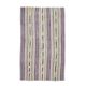 Vintage Turkish Oushak Handmade Wool Cotton Beige Kilim Area Rug 129x210