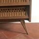Vintage wood and rattan chest of drawers
