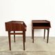 Vintage teak bedside tables (H53cm) – minimalist design and open niche.