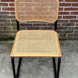 Set of 4 chairs Cesca B32 designed by Marcel Breuer design black frame