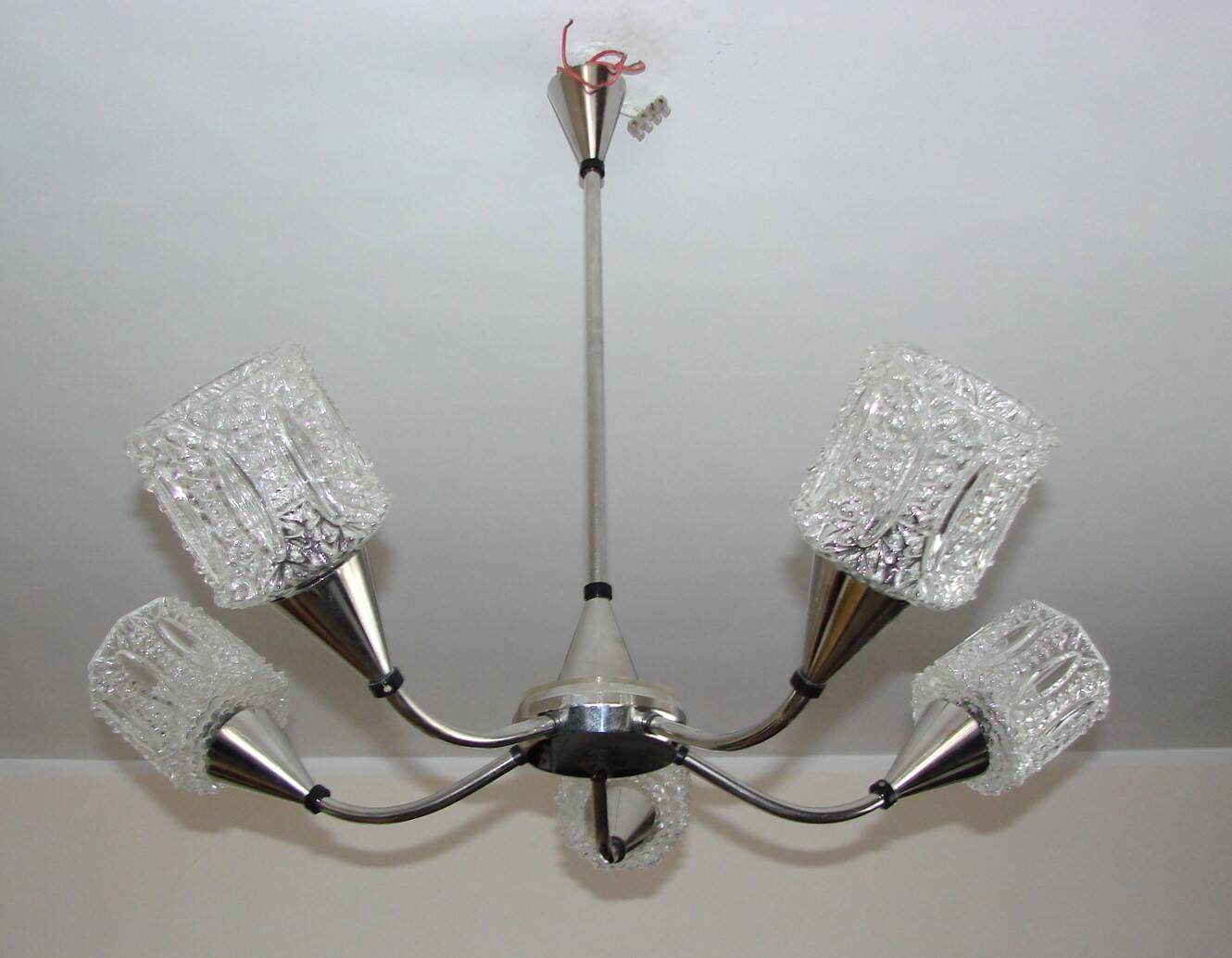Brass chandelier, Modern 1970s