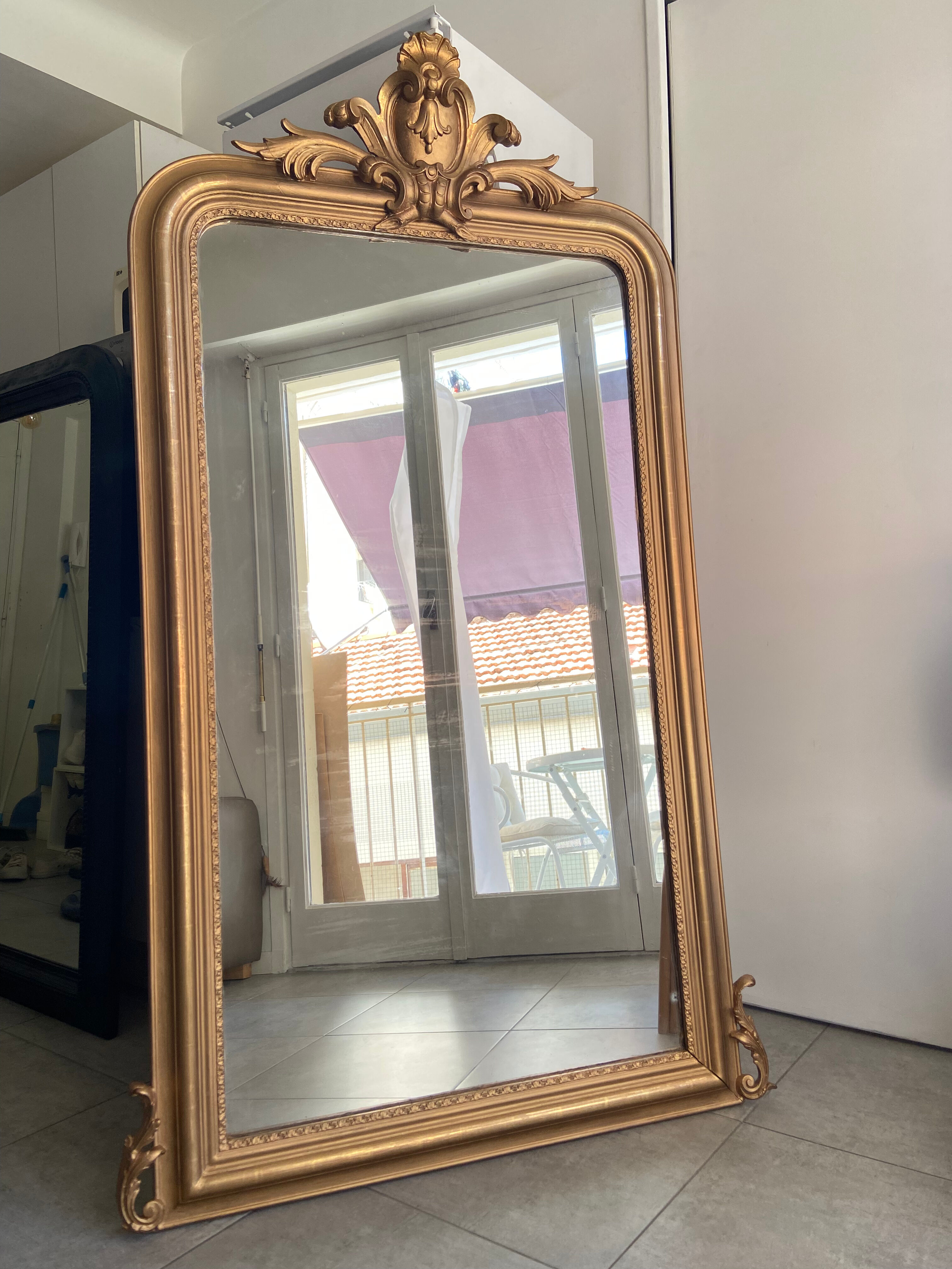 Nineteenth century pediment mirror