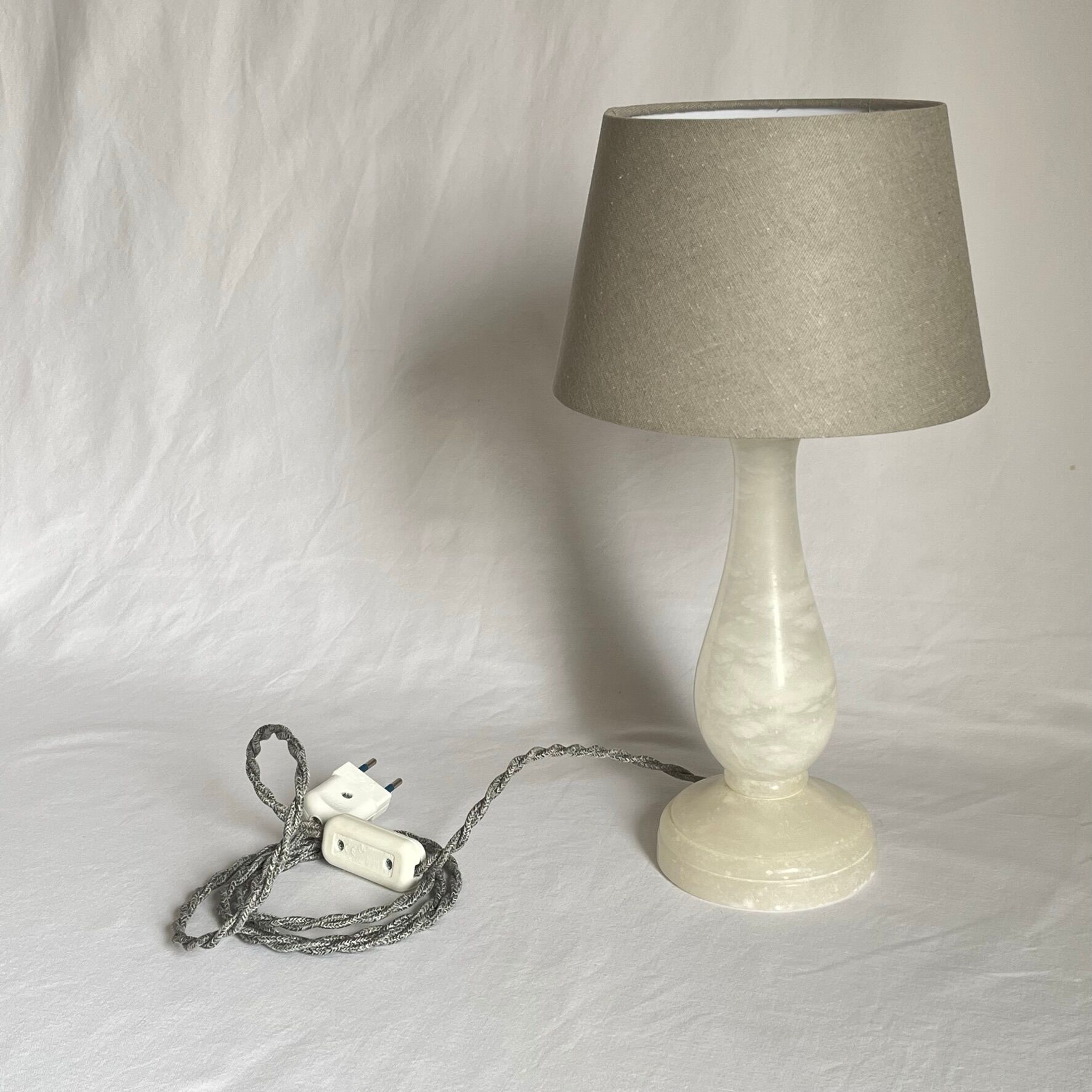 Alabaster bedside lamp
