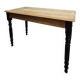 Antique farmhouse table in solid oak with turned legs
