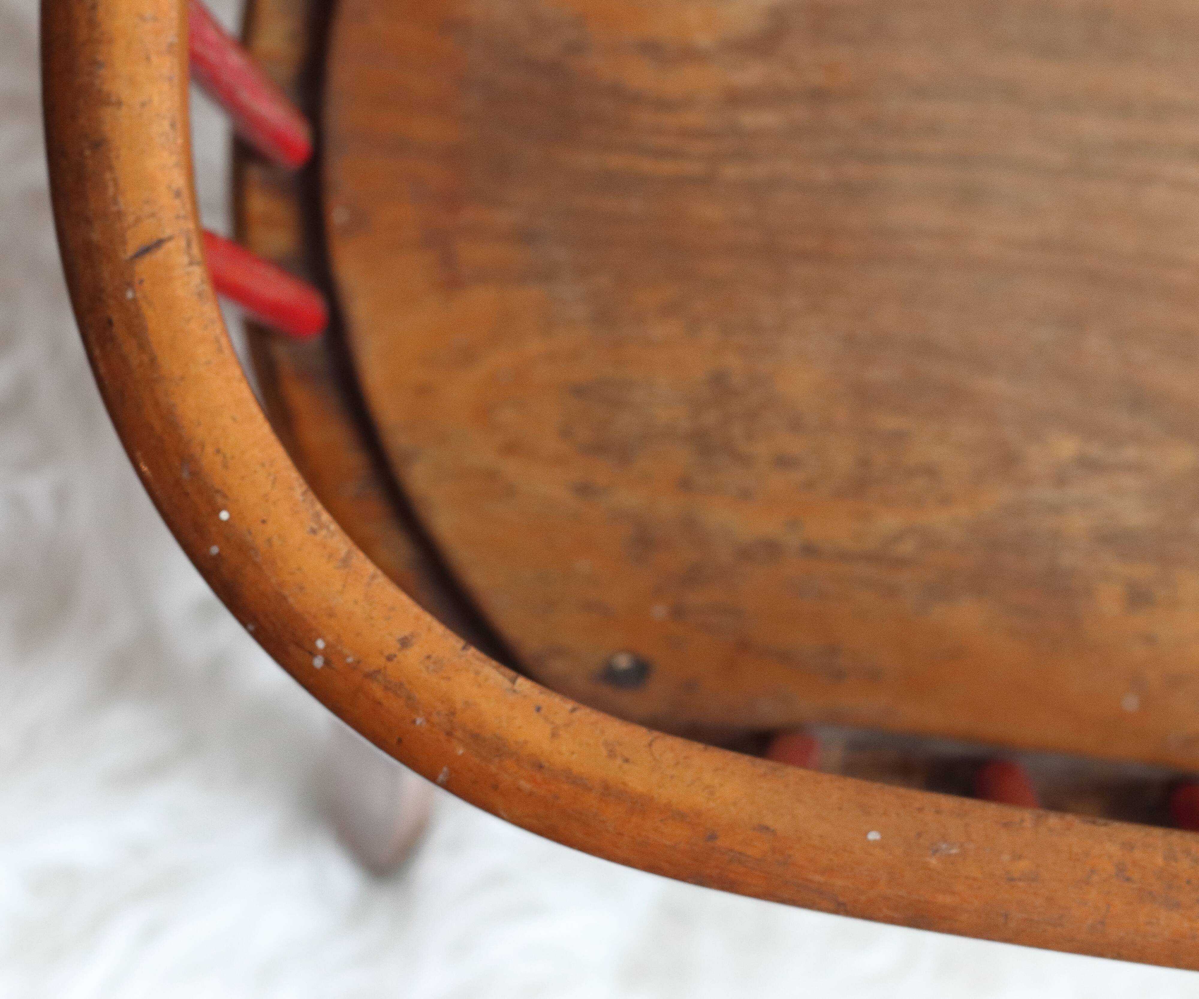 Vintage Baumann wooden children's chair/armchair with bars, 1950s