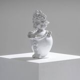 Paire de soliflores têtes de maure en céramique, 1970s