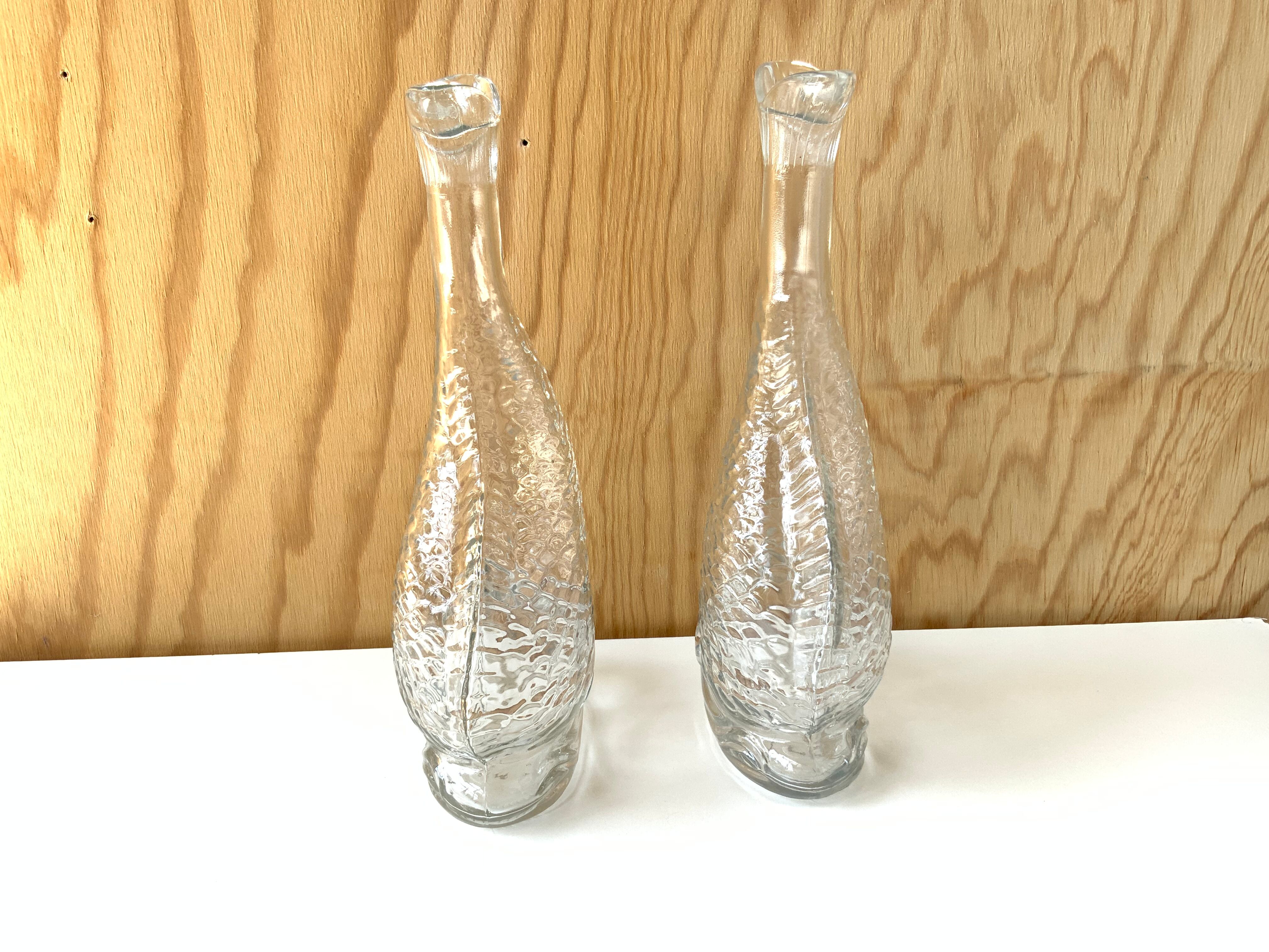 Duo de carafes poisson