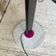 Lampadaire Memphis années 80 rose et marbre