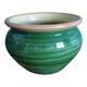 Glazed terracotta flower pot