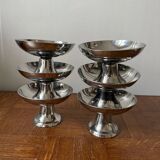 Set of 6 stainless steel bowls