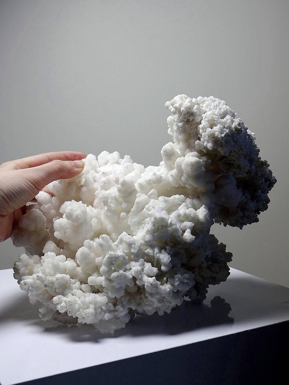 Collection minérale ancien spécimen d'aragonite blanche du Mexique +3,2kg