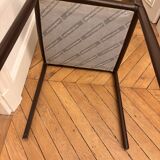 Many brown leather chairs "Roche Bobois"