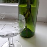 Lot of 6 crystal champagne glasses 50s