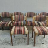 Lot de 6 chaises vintage