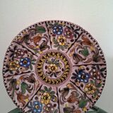 Decorative floral plate signed