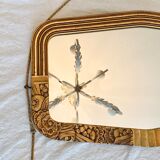 Golden art deco mirror