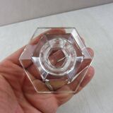 Ancien bougeoir, forme héxagone Jardy, en cristal de Saint Louis