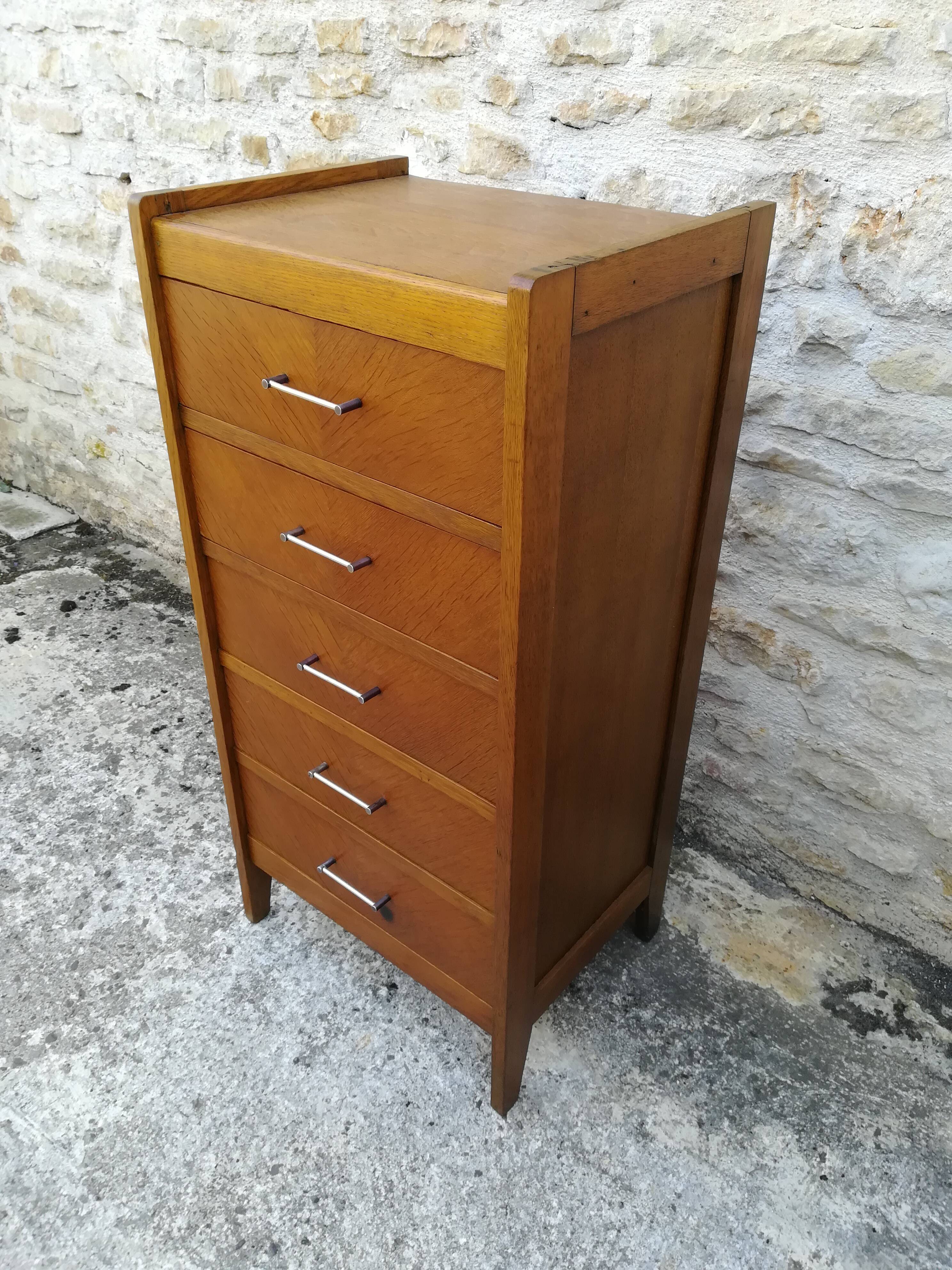 Vintage chiffonier with five drawers