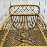 1960s rattan baby bed