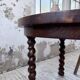 Table 1900 walnut round turned legs