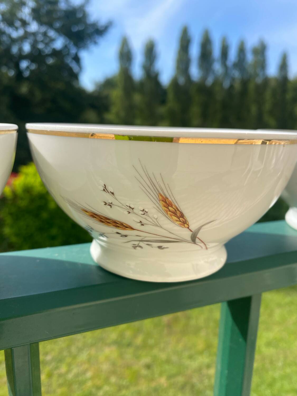 4 vintage deshouliiere porcelain bowls