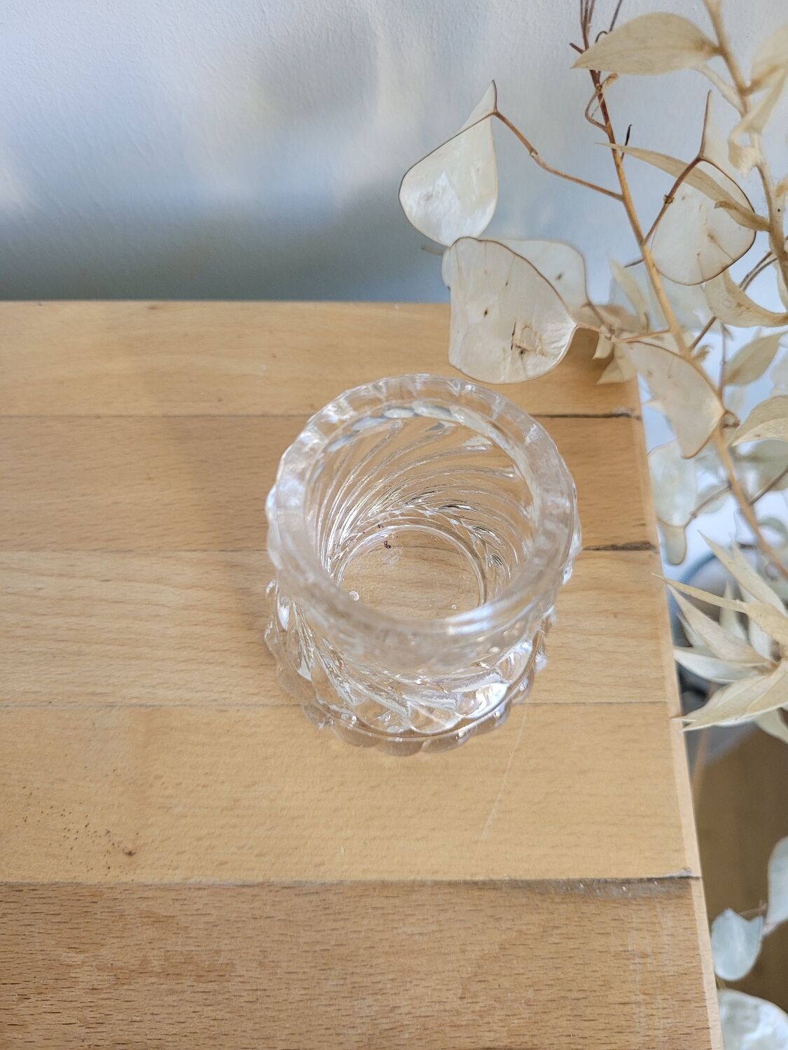 Small molded glass chandelier