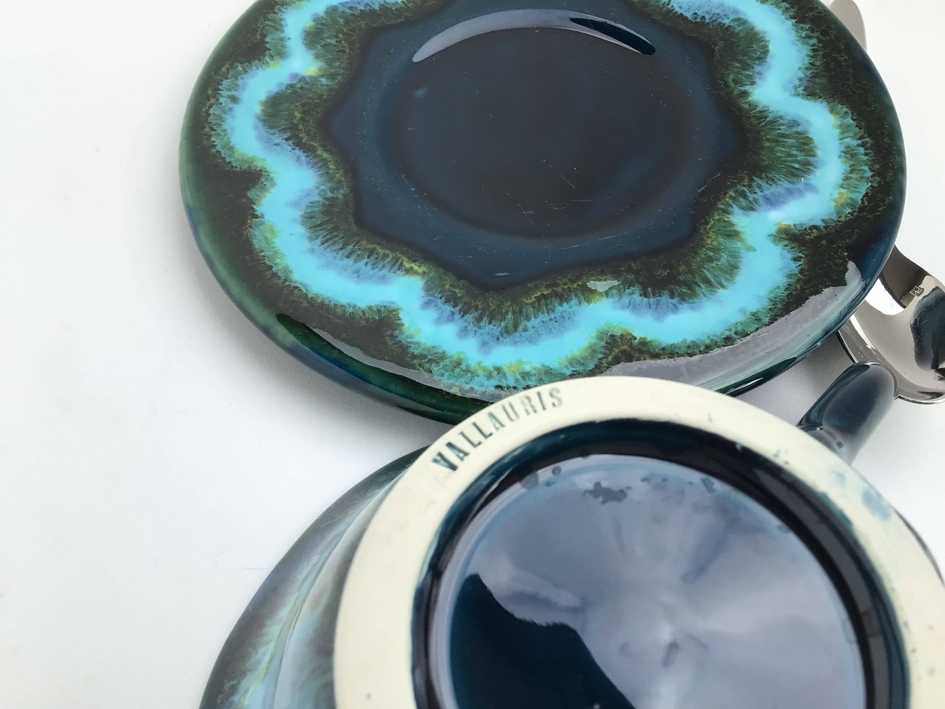 Deep blue Vallauris teacup
