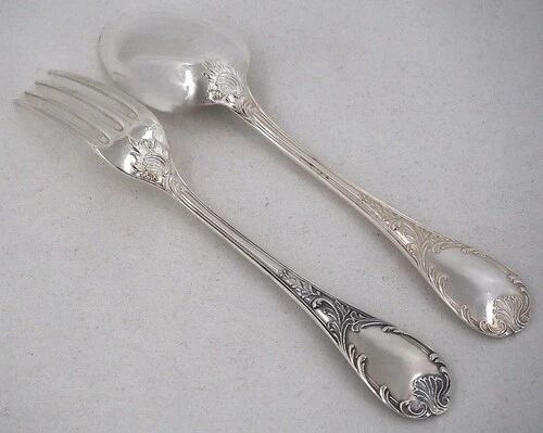 Christofle Marly, 12 dessert cutlery sets, 24 pieces silver-plated metal, 17 cm