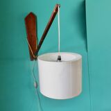 Articulated arm wall lamp in teak. Denmark 1960