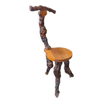 Brutalist chair vine stump