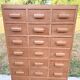 Oak craft cabinet, 24 drawers
