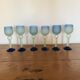 Ensemble de 6 verres à pied en pâte de verre