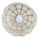 Mother-of-pearl and brass pendant light