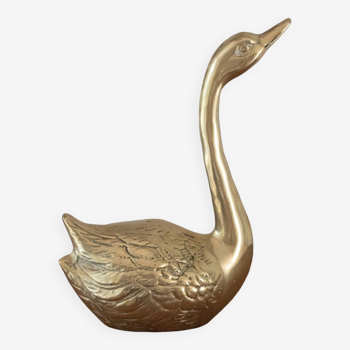 Vintage Brass Swan