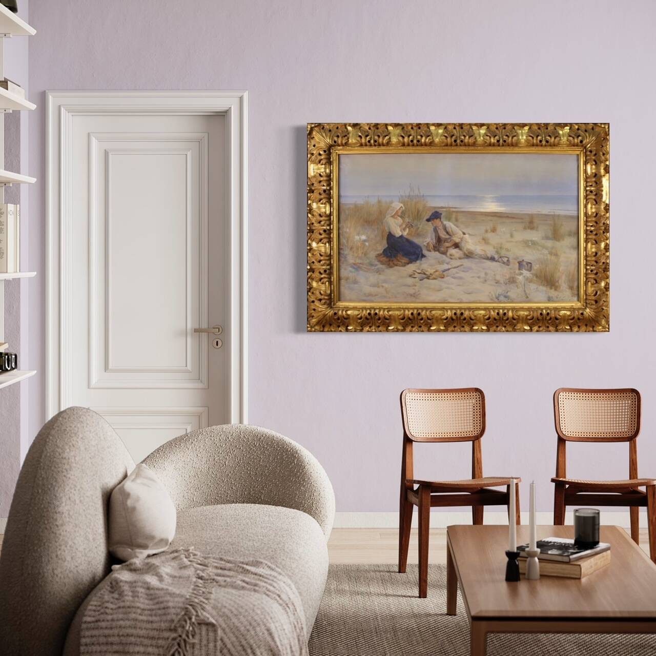 Italian painting signed watercolor from the 20th century