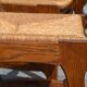 6 solid oak and straw chairs Guillerme et Chambron