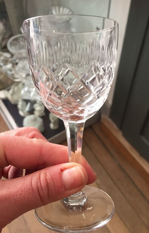 Suite of 10 glasses a porto or wine cooked lemberg cristal de lorraine