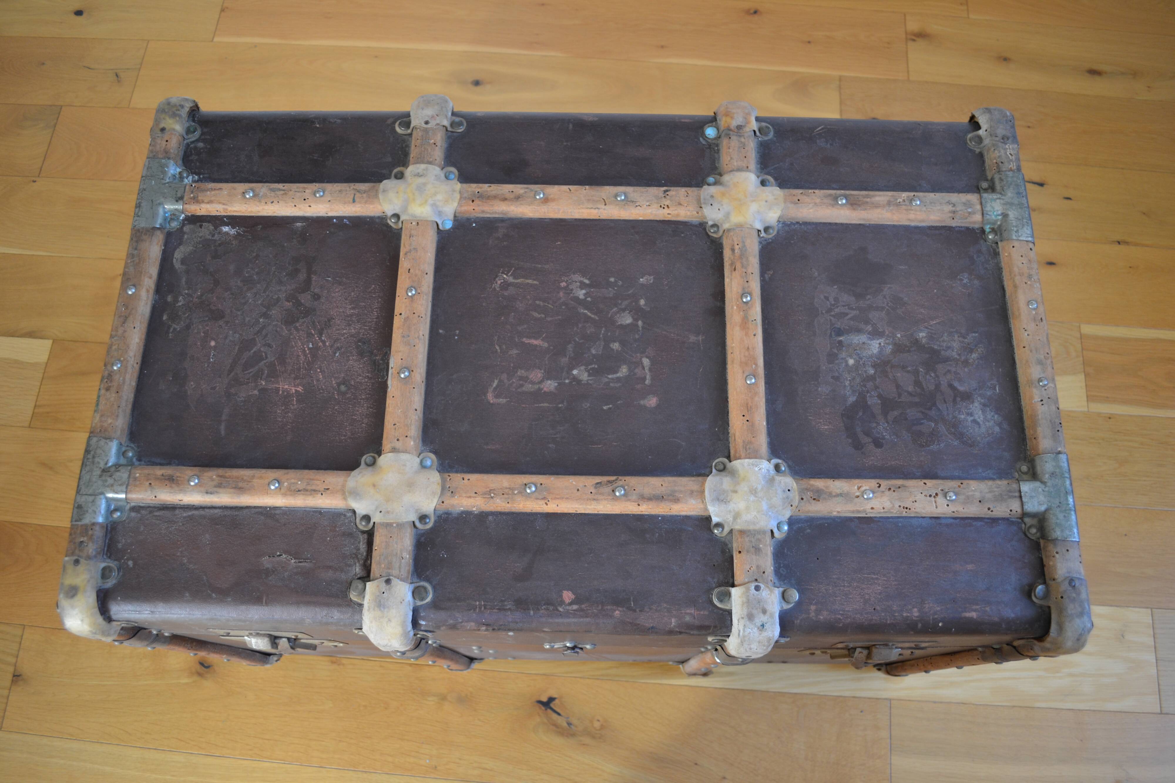Old travel trunk