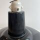 Industrial suspension in black enamelled sheet metal - workshop lampshade