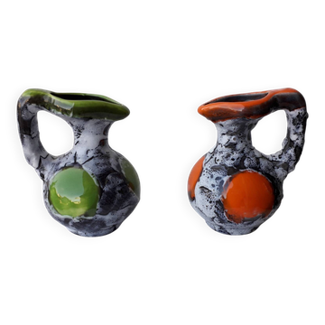 2 pots à lait en céramique