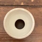 Vintage diabolo-shaped egg cup with burgundy patterns