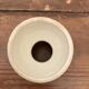 Vintage diabolo-shaped egg cup with burgundy patterns