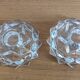 Lot of two crystal candle holders.