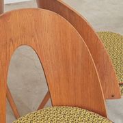 Set of 4 yellow Antonin Suman chairs for Tatra Nabytok 1960