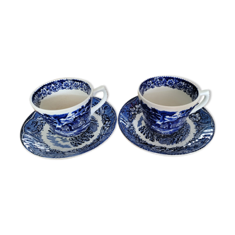 Lot of 2 old English coffee cups